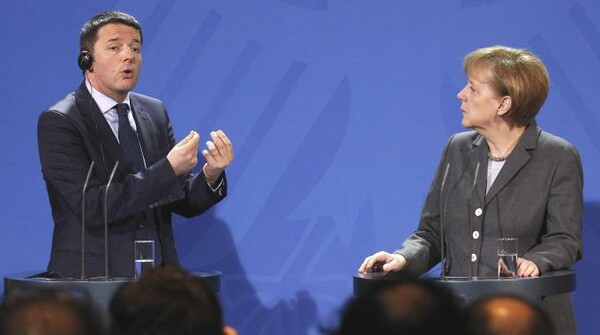 Δηκτικό σχόλιο του Ρέντσι στη Μέρκελ και ένταση για την πώληση των ελληνικών αεροδρομίων σε γερμανούς