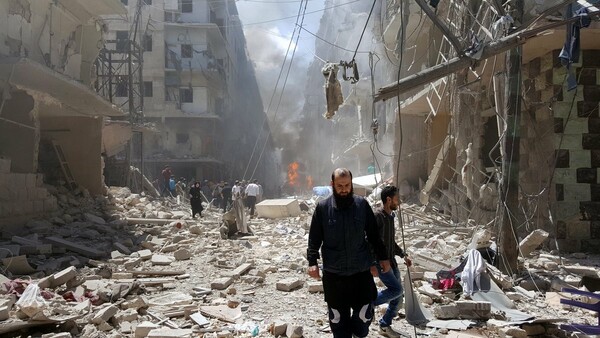 Καταγγελίες για ρίψη βαρελιών με αέριο χλωρίου στο Χαλέπι