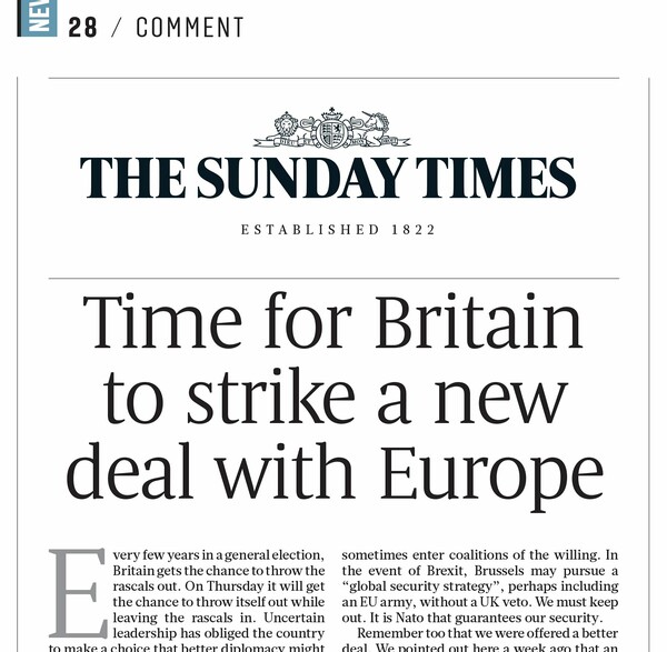 H "Mail on Sunday" στηρίζει την παραμονή στην ΕΕ ενώ μεγάλες βρετανικές εφημερίδες παίρνουν θέση για το Brexit