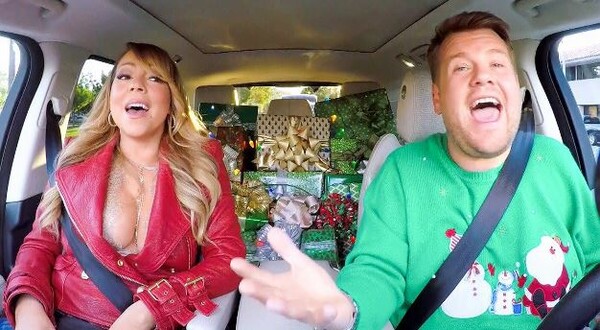 Η Μαράια Κάρεϊ πήγε στο Carpool Karaoke, αλλά το mashup διασήμων στο «All I want for Christmas» έκλεψε την παράσταση