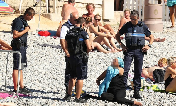 Aστυνομικοί σε παραλία της Νίκαιας ανάγκασαν μια γυναίκα να βγάλει το μπουρκίνι της