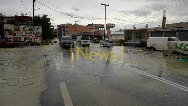 Ζάκυνθος: Σοβαρά προβλήματα από τη δυνατή βροχόπτωση (εικόνες+video)