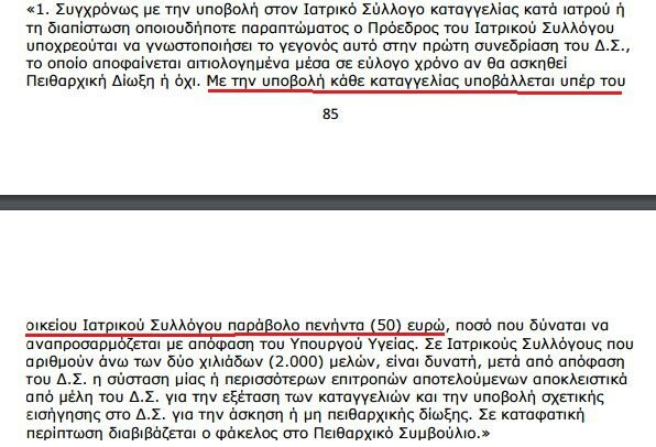 Για να καταγγείλω έναν γιατρό που μου ζήτησε φακελάκι 50 ευρώ, πρέπει να δώσω πρώτα 50 ευρώ στον Ιατρικό Σύλλογο