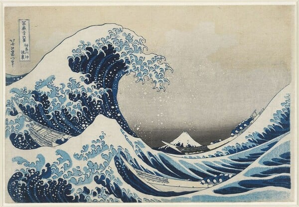 Ο Hokusai πίσω από το Μεγάλο Κύμα