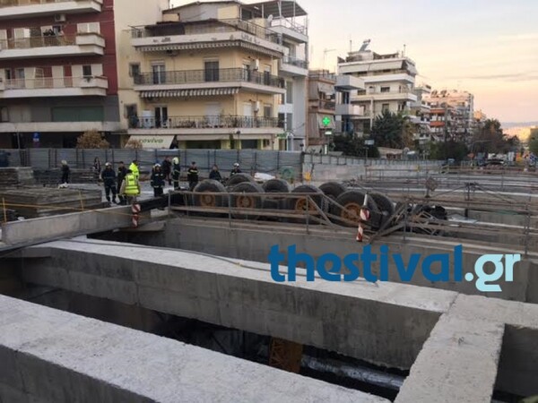 Τραγωδία στο εργοτάξιο του μετρό Θεσσαλονίκης - Νεκρός ένας χειριστής γερανού