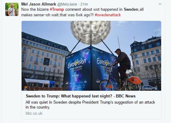 Η αμήχανη στιγμή που θυμόμαστε τι είχε πει ο Τραμπ για επίθεση στη Σουηδία