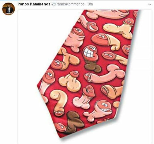 O Καμμένος απαντά για τη γραβάτα με τα πέη στο Twitter: Το πάτησε ο γιος μου από το iPad ...