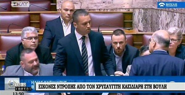 Η στιγμή του επεισοδίου με τον Κασιδιάρη-Τι αναφέρεται στα πρακτικά