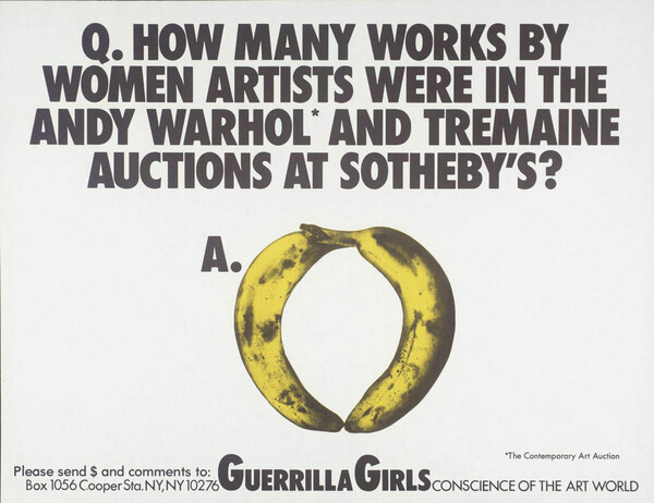 Τα Guerrilla Girls εκτός από τον Τραμπ και τον σεξισμό κυνηγούν και τους συλλέκτες