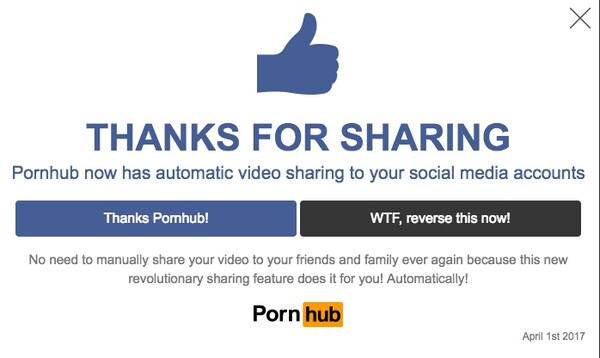 Πώς το Pornhub κατάφερε να τρομάξει τους χρήστες του με μια Πρωταπριλιάτικη φάρσα