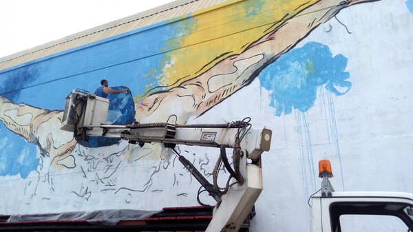 Μετά το έργο με τον Αντετοκούνμπο στα Σεπόλια, ο Same84 έφτιαξε νέα τοιχογραφία στο Βόλο