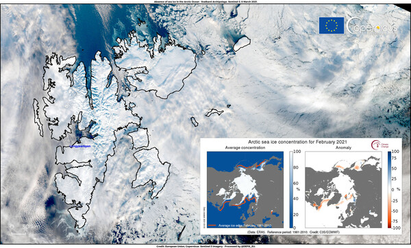 Copernicus: Ο Αρκτικός Ωκεανός χωρίς πάγο, σε περιοχές βόρεια του Αρχιπελάγους Σβάλμπαρντ
