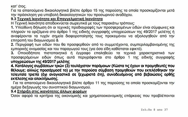 «Κώστα τις έχουν οι προμηθευτές που θέλουμε; αλλιώς προσάρμοσέ το» - H προκήρυξη που εκθέτει τον δήμο Περιστερίου