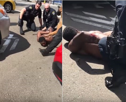 Σοκάρει το βίντεο με τον σκύλο αστυνομίας που δαγκώνει το χέρι άντρα ενώ τρεις αστυνομικοί παλεύουν να τον απομακρύνουν (ΣΚΛΗΡΕΣ ΕΙΚΟΝΕΣ)