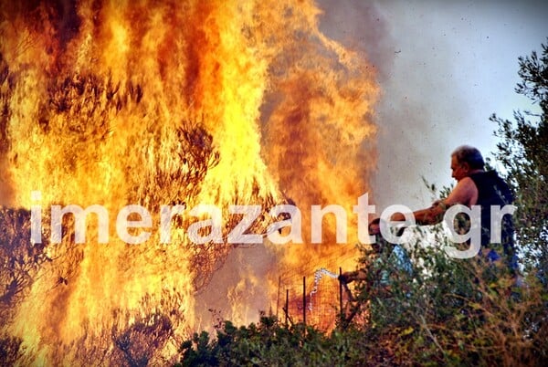 Σκηνές πανικού στη φλεγόμενη Ζάκυνθο - Καμένα σπίτια και καταστήματα και εκρήξεις