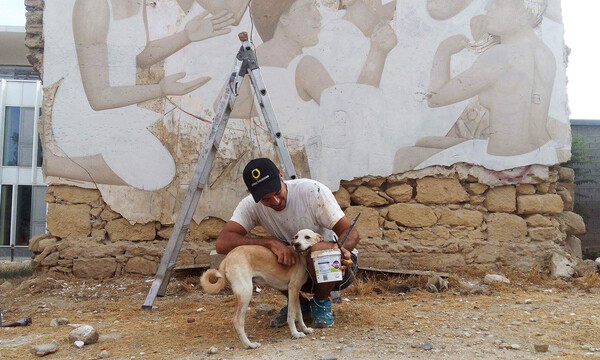 Το νέο mural του Φίκου απέναντι από ένα μπορντέλο στη Λευκωσία