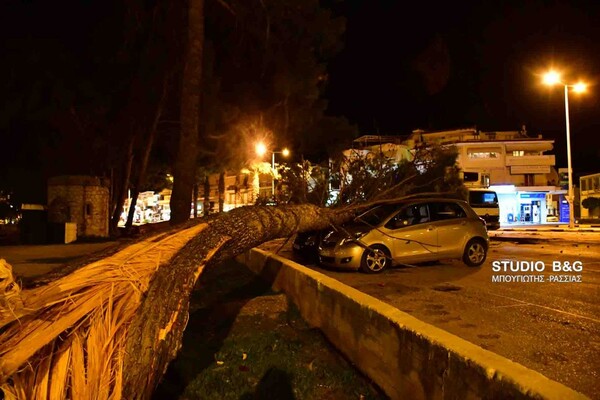 Καταστροφές και προβλήματα λόγω των ισχυρών ανέμων σε όλη τη χώρα