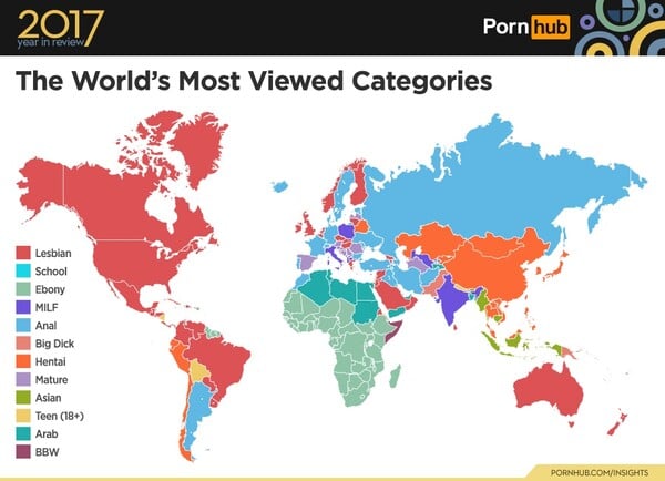 Pornhub 2017: Τι έψαξαν και ποιους οι άντρες και οι γυναίκες - και ποια είναι η αναζήτηση που σαρώνει στην Ελλάδα