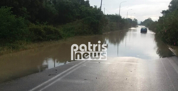 Πλημμύρες σε περιοχές της Ηλείας από τις έντονες βροχοπτώσεις