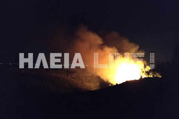 Φωτιά στην Ηλεία: Καίει δασική έκταση σε δύσβατη περιοχή