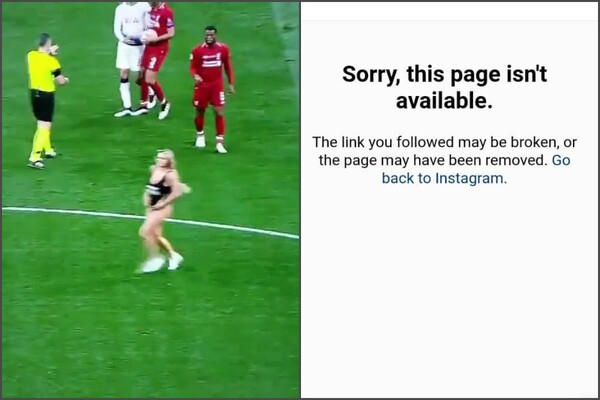 Kinsey Wolanski: H εισβολέας του Champions League κέρδισε 2 εκατ. followers, αλλά το Instagram διέγραψε τη σελίδα της