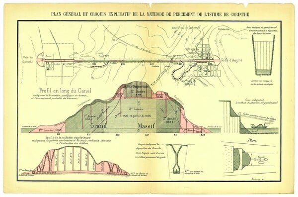 Σπάνιες φωτογραφίες του 1890 πριν το νερό κυλήσει μέσα στη Διώρυγα της Κορίνθου