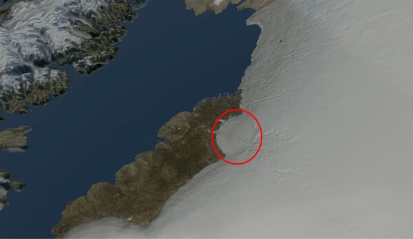 Γιγαντιαίος κρατήρας ανακαλύφθηκε στη Γροιλανδία - Μεγαλύτερος από το Λεκανοπέδιο Αττικής