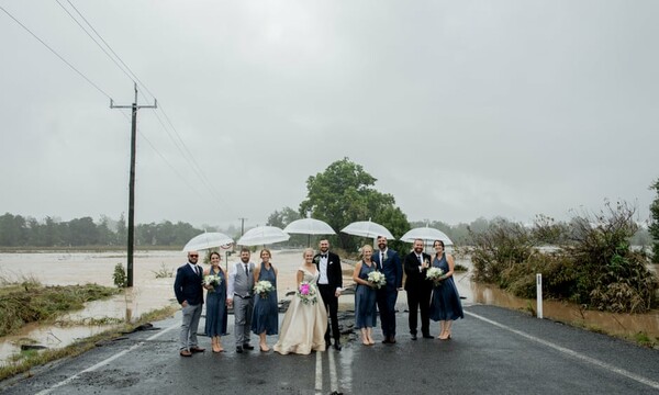 ‘Today’s the day’: the miracle wedding NSW flood waters couldn’t stop
