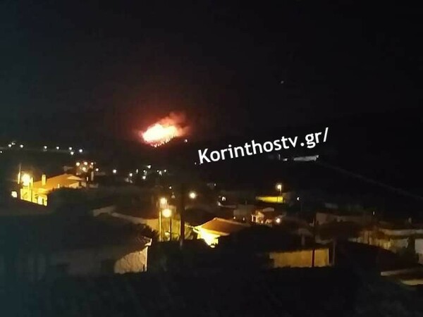 Μεγάλη φωτιά στο Σοφικό Κορινθίας- Προληπτική εκκένωση οικισμών