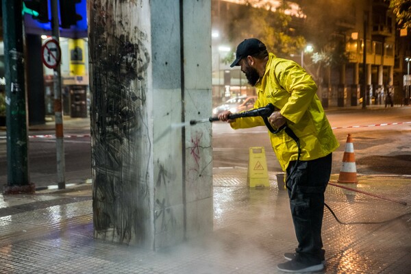 «Αντιγκράφιτι» 1 χλμ. στην Πατησίων- Από τις μεγαλύτερες δράσεις που έχουν γίνει στην Αθήνα