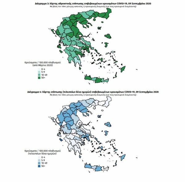 Κορωνοϊός: 98 νέα κρούσματα στην Αττική- Ο σημερινός «χάρτης» του ιού