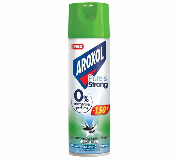 AROXOL Pure & Strong: Αποτελεσματική προστασία από έντομα με 0% αλλεργιογόνα και 0% άρωμα
