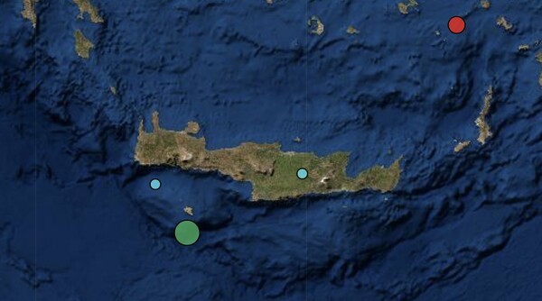 Ισχυρός σεισμός 4,8 Ρίχτερ ανοικτά της Κρήτης - 20 χλμ από την Γαύδο