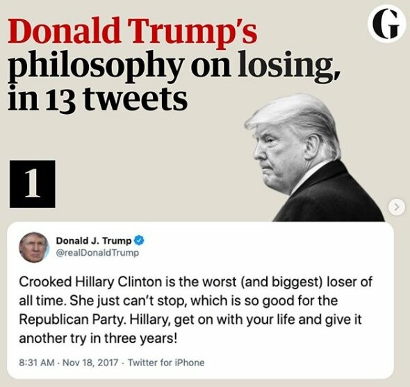 Η φιλοσοφία του Ντόναλντ Τραμπ για την ήττα, μέσα από 13 tweet του