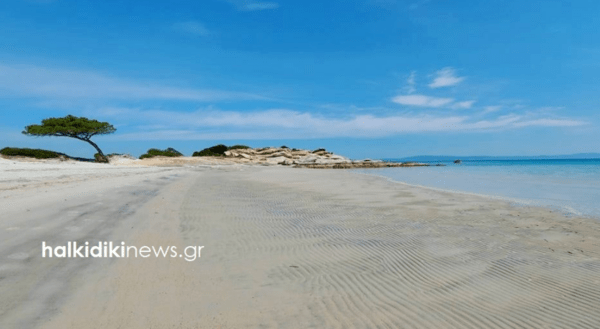 Απίστευτο θέαμα στη Χαλκιδική: «Εξαφανίστηκε» η θάλασσα στο Καρύδι (Εικόνες)
