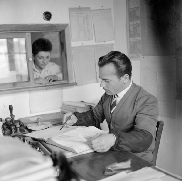 man working on desk