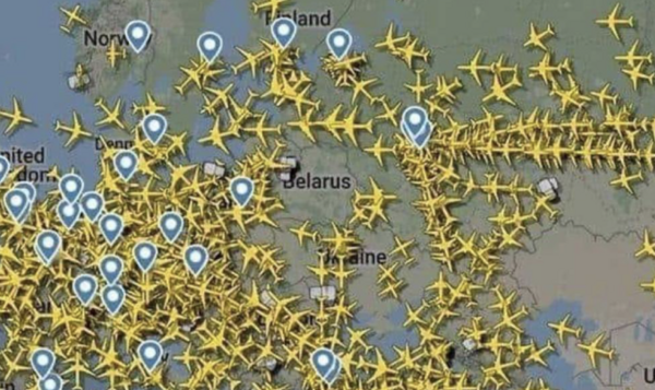 Τα αεροπλάνα αποφεύγουν τον εναέριο χώρο της Λευκορωσίας (εικόνα)