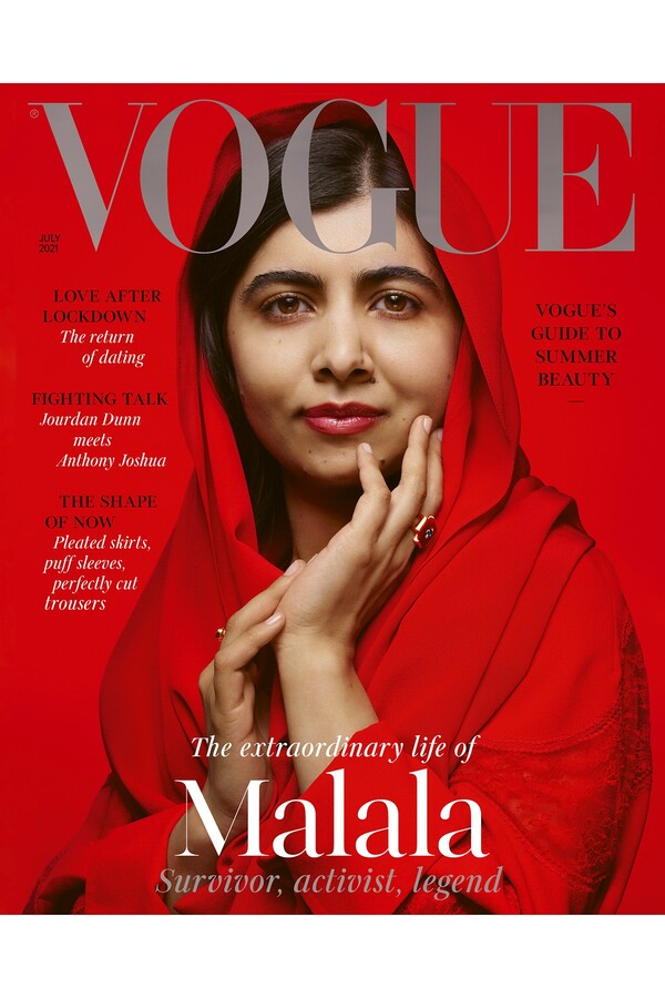'I know the power that a young girl carries in her heart': Malala unveiled as new Vogue cover star