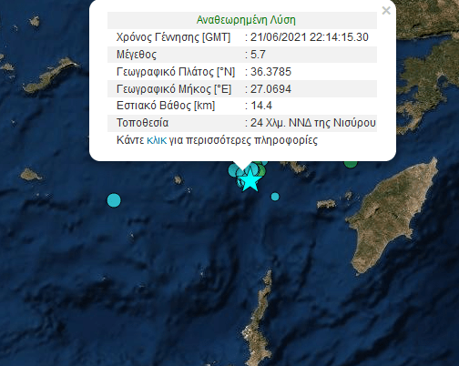 Σεισμός 5,7 Ρίχτερ συγκλόνισε Νίσυρο και Τήλο - Λέκκας: Ήταν έκπληξη 