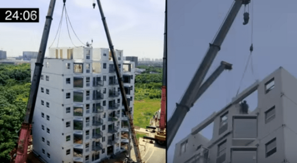 Κινέζοι κατασκεύασαν πολυκατοικία με 10 ορόφους σε λιγότερο από 29 ώρες: Με επιπλωμένα διαμερίσματα (Βίντεο)