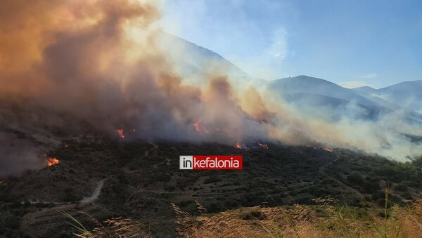 Κεφαλονιά: Στις αυλές των σπιτιών οι φλόγες - Εκκενώθηκαν Αγία Ειρήνη και Καπανδρίτι