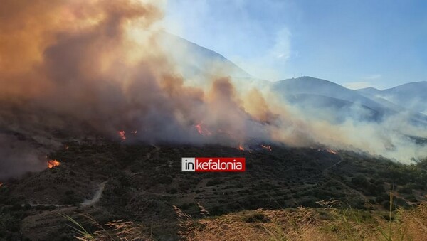 Κεφαλονιά: Στις αυλές των σπιτιών οι φλόγες - Εκκενώθηκαν Αγία Ειρήνη και Καπανδρίτι	