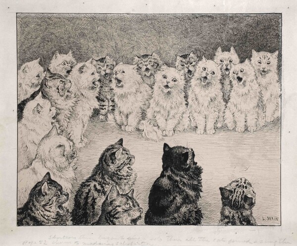 Λουις Γουέιν: Οι παράξενες και λαμπρές φουτουριστικές γάτες και η μάχη με την ψυχική ασθένεια ενός σπουδαίου εικονογράφου