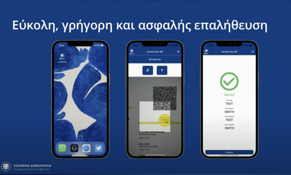Covid Free GR: Πώς θα λειτουργεί η εφαρμογή ελέγχου των πιστοποιητικών εμβολιασμού