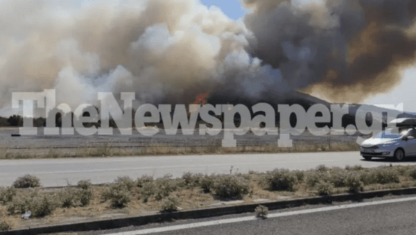 Βόλος: Φωτιά περιμετρικά της πόλης και κοντά σε εργοατάσια της ΒΙΠΕ