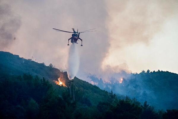 Φωτιά σε δασική έκταση στον Άγιο Νικόλαο- Υπό μερικό έλεγχο η πυρκαγιά στην Κάρυστο 