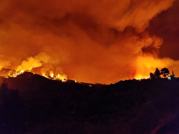 Βόρεια Εύβοια: Χωριά κυκλωμένα από τις φλόγες - Τρία μέτωπα φωτιάς «απειλούν» να φτάσουν ως τη θάλασσα