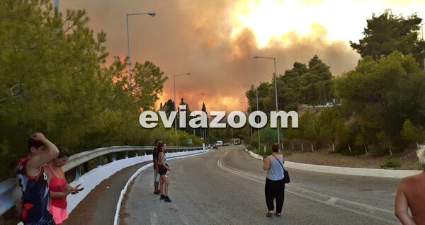 Τέσσερα μέτωπα στη Λίμνη Εύβοιας: Ξεκίνησαν ρίψεις τα αεροσκάφη- Μάχη με τις αναζωπυρώσεις