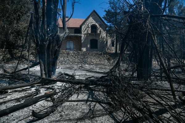 Ανεξέλεγκτη καταστροφή: Η φωτιά σαρώνει ακόμα Θρακομακεδόνες, Βαρυμπόμπη - Καμένο δάσος στα βασιλικά κτήματα (ΕΙΚΟΝΕΣ)