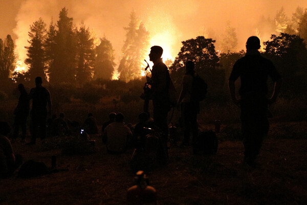 Συγκλονιστικές μάχες με την φωτιά στην Εύβοια: Νεότεροι μένουν πίσω για να υπερασπιστούν τα σπίτια